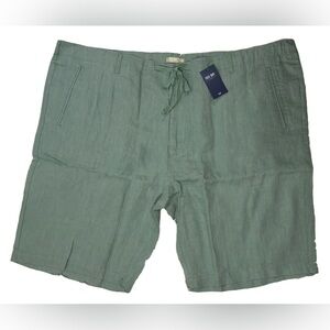 NWT Isle Bay 48 Light Green Men's Linen Drawstring Shorts